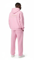 Heavyweight Unisex Brushed Fleece Hoodie - Pink/Gold - Mount Alpha Clothing®