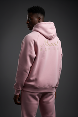 Heavyweight Unisex Brushed Fleece Hoodie - Pink/Gold - Mount Alpha Clothing®