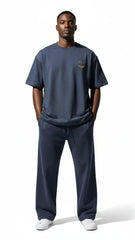 Super Heavyweight Oversized Unisex Tee - Regal Blue/Gold - Mount Alpha Clothing®