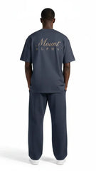 Super Heavyweight Oversized Unisex Tee - Regal Blue/Gold - Mount Alpha Clothing®