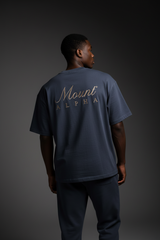Super Heavyweight Oversized Unisex Tee - Regal Blue/Gold - Mount Alpha Clothing®