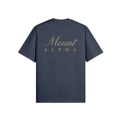 Super Heavyweight Oversized Unisex Tee - Regal Blue/Gold - Mount Alpha Clothing®