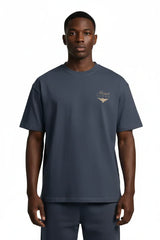 Super Heavyweight Oversized Unisex Tee - Regal Blue/Gold - Mount Alpha Clothing®