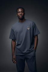 Super Heavyweight Oversized Unisex Tee - Regal Blue/Gold - Mount Alpha Clothing®