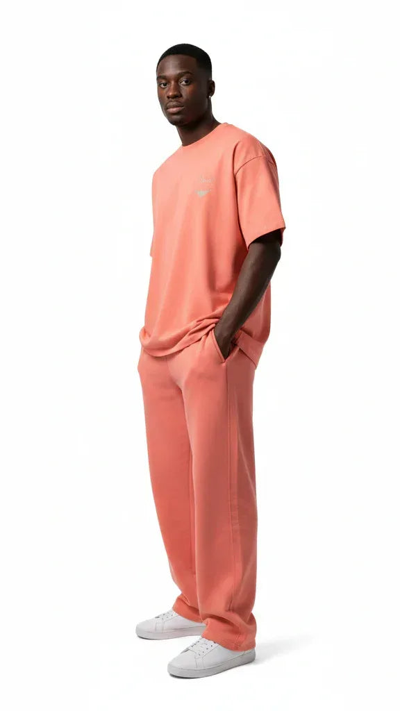 Super Heavyweight Oversized Unisex Tee - Salmon/Gold - Mount Alpha Clothing®
