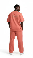 Super Heavyweight Oversized Unisex Tee - Salmon/Gold - Mount Alpha Clothing®