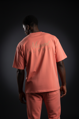 Super Heavyweight Oversized Unisex Tee - Salmon/Gold - Mount Alpha Clothing®
