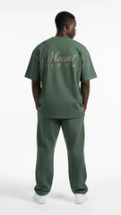 Super Heavyweight Oversized Unisex Tee - Cactus Green/Gold - Mount Alpha Clothing®