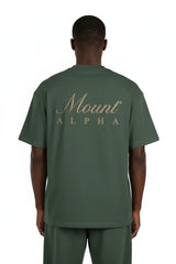 Super Heavyweight Oversized Unisex Tee - Cactus Green/Gold - Mount Alpha Clothing®