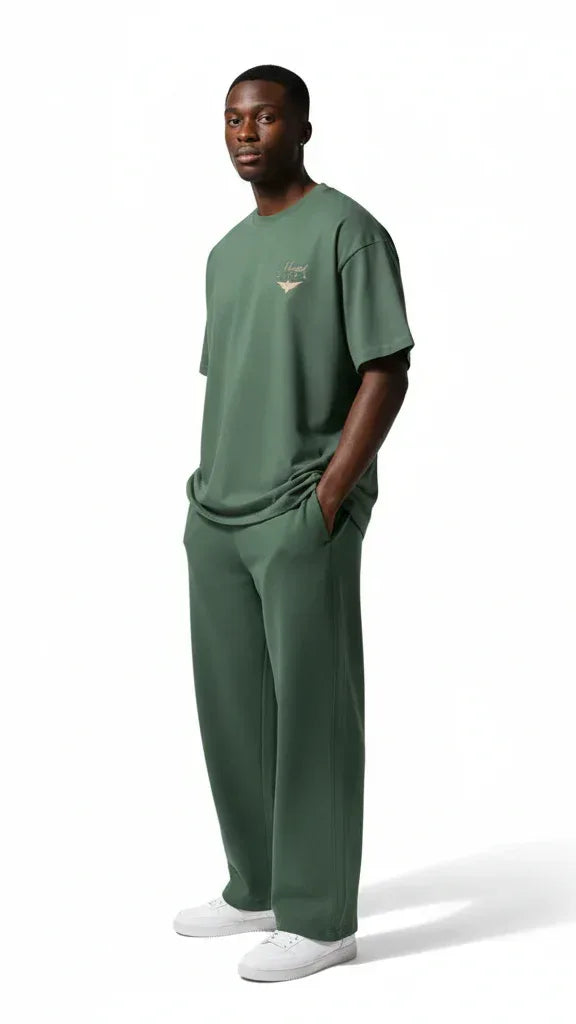 Super Heavyweight Oversized Unisex Tee - Cactus Green/Gold - Mount Alpha Clothing®