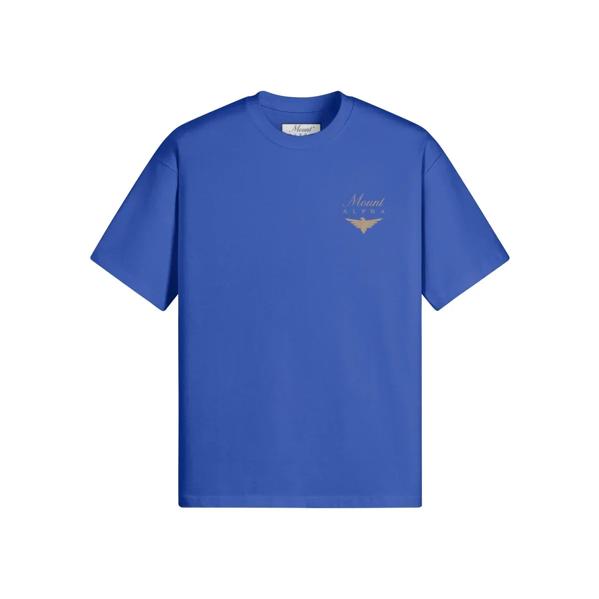 Super Heavyweight Oversized Unisex Tee - Cerulean Blue/Gold - Mount Alpha Clothing®