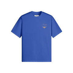 Super Heavyweight Oversized Unisex Tee - Cerulean Blue/Gold - Mount Alpha Clothing®