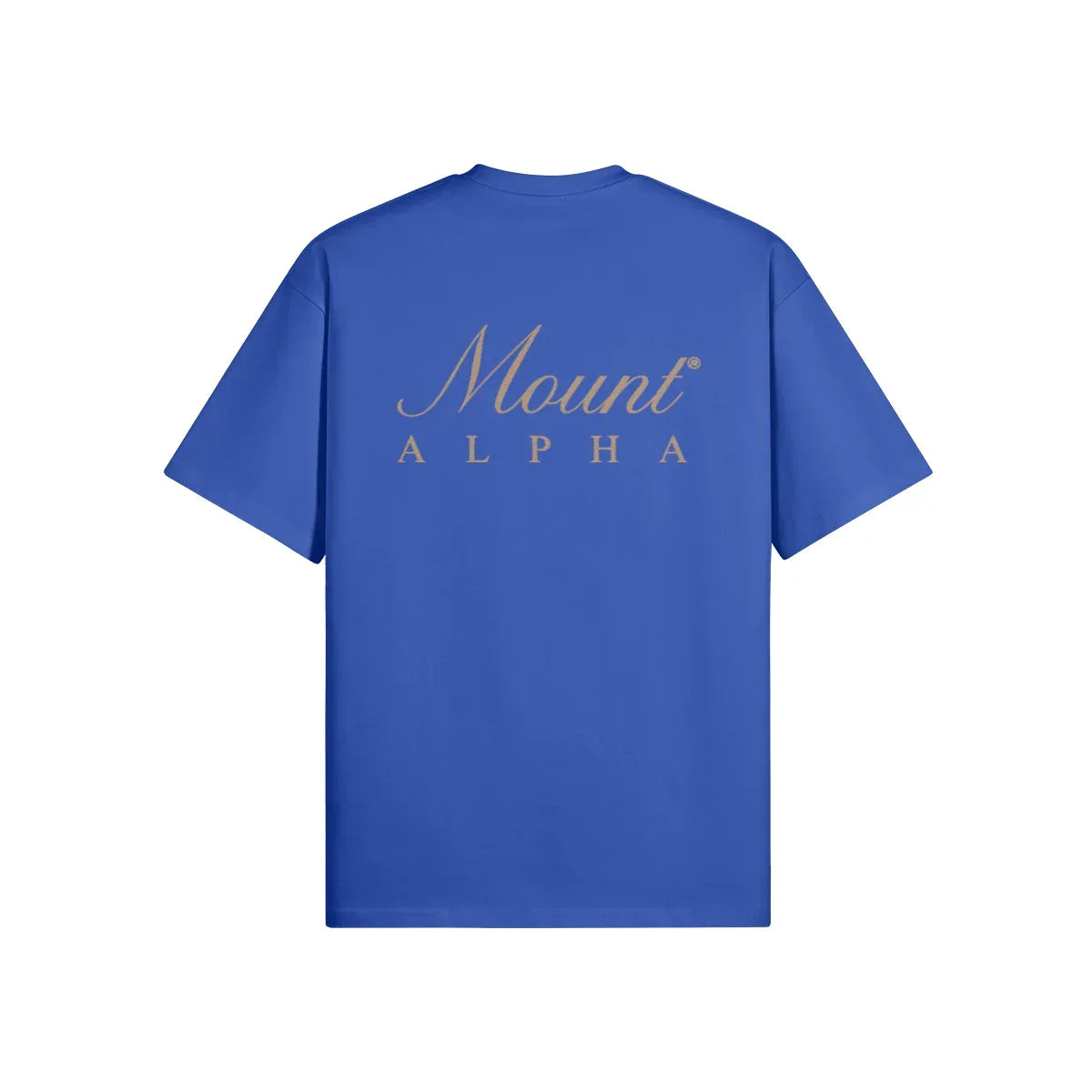 Super Heavyweight Oversized Unisex Tee - Cerulean Blue/Gold - Mount Alpha Clothing®
