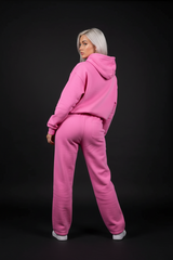 Heavyweight Relaxed Fit Sweatpants Women - Pink/Black - Mount Alpha Clothing®