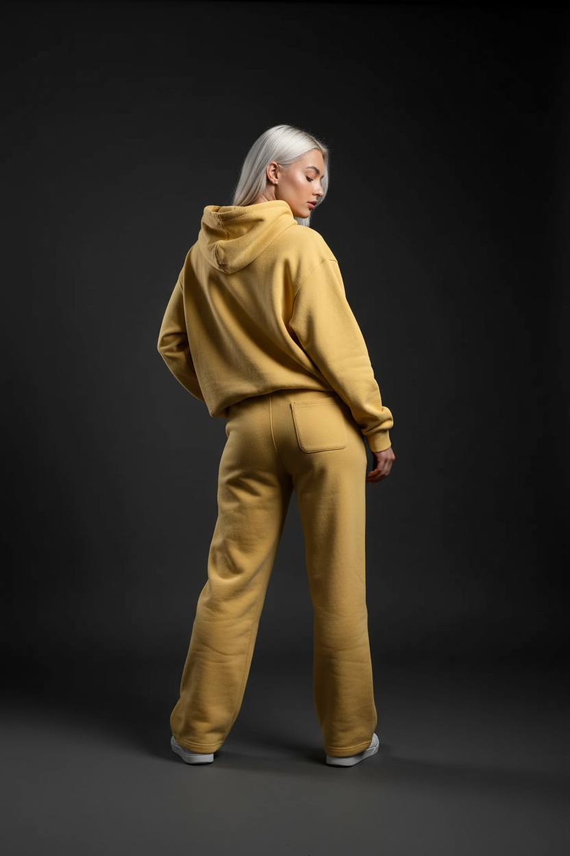 Heavyweight Relaxed Fit Sweatpants Women - Yellow/Black - Mount Alpha Clothing®