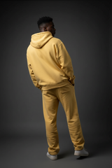 Heavyweight Relaxed Fit Sweatpants Men - Yellow/Black - Mount Alpha Clothing®