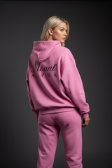 Heavyweight Unisex Boxy Hoodie - Pink/Black - Mount Alpha Clothing®