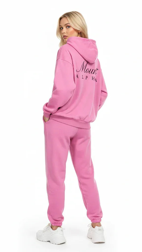 Heavyweight Unisex Boxy Hoodie - Pink/Black - Mount Alpha Clothing®