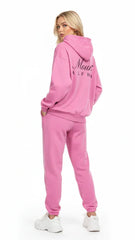 Heavyweight Unisex Boxy Hoodie - Pink/Black - Mount Alpha Clothing®