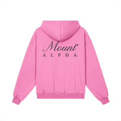 Heavyweight Unisex Boxy Hoodie - Pink/Black - Mount Alpha Clothing®