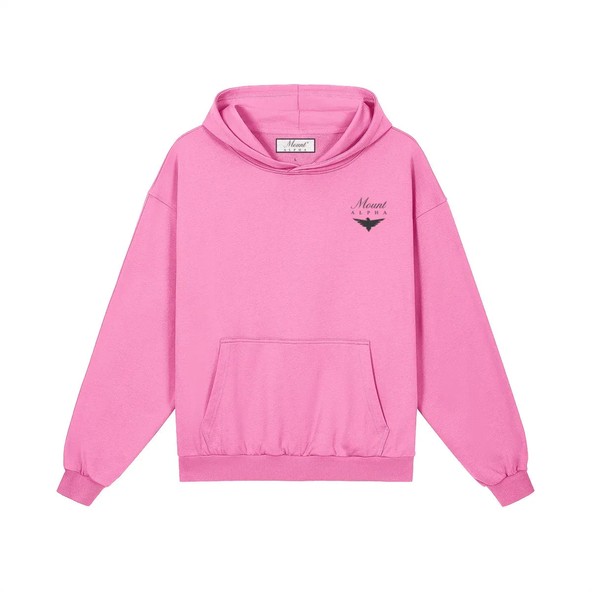 Heavyweight Unisex Boxy Hoodie - Pink/Black - Mount Alpha Clothing®