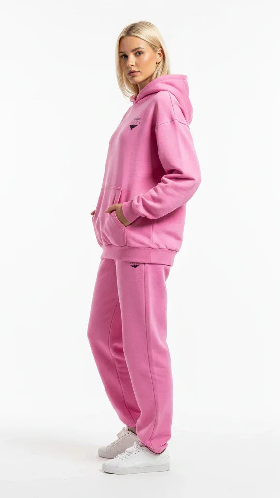 Heavyweight Unisex Boxy Hoodie - Pink/Black - Mount Alpha Clothing®