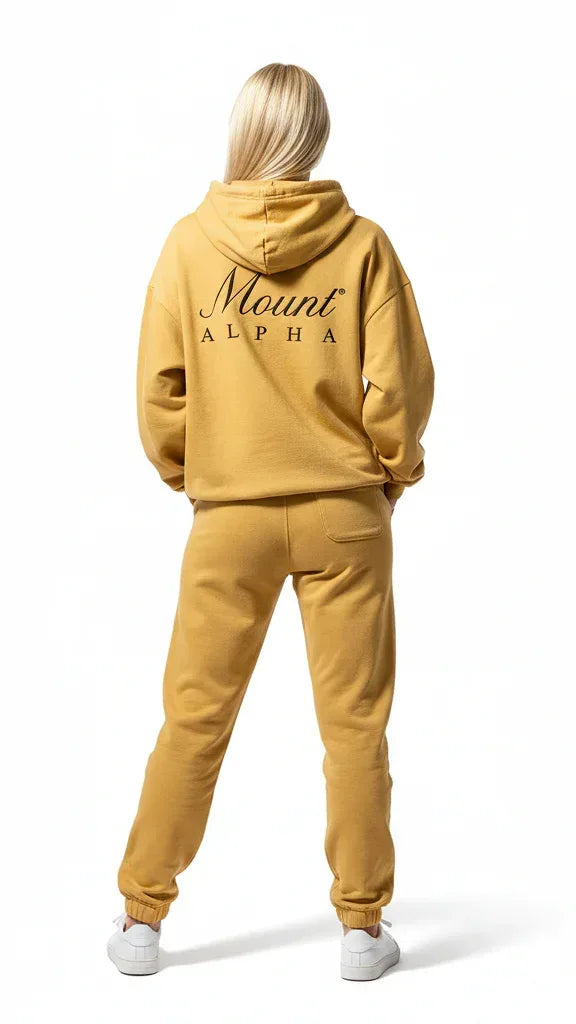 Heavyweight Unisex Boxy Hoodie - Yellow/Black - Mount Alpha Clothing®