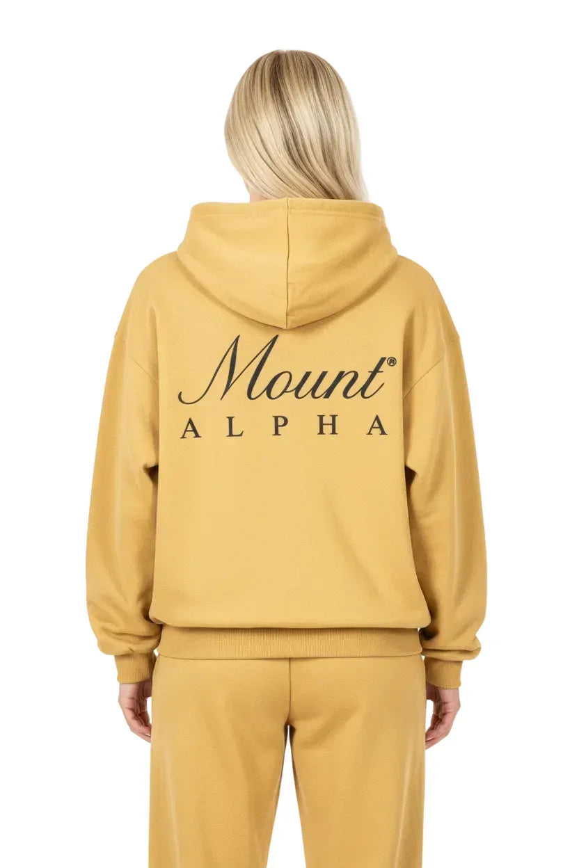 Heavyweight Unisex Boxy Hoodie - Yellow/Black - Mount Alpha Clothing®