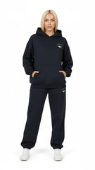 Heavyweight Unisex Boxy Hoodie - Navy Blue/White - Mount Alpha Clothing®
