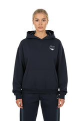 Heavyweight Unisex Boxy Hoodie - Navy Blue/White - Mount Alpha Clothing®