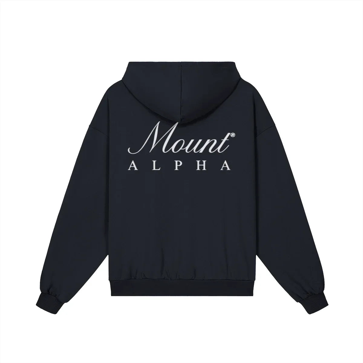 Heavyweight Unisex Boxy Hoodie - Navy Blue/White - Mount Alpha Clothing®