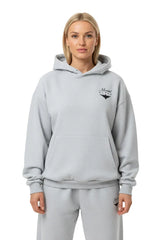 Heavyweight Unisex Boxy Hoodie - Light Gray/Black - Mount Alpha Clothing®