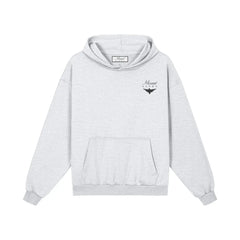 Heavyweight Unisex Boxy Hoodie - Light Gray/Black - Mount Alpha Clothing®