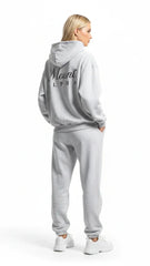 Heavyweight Unisex Boxy Hoodie - Light Gray/Black - Mount Alpha Clothing®