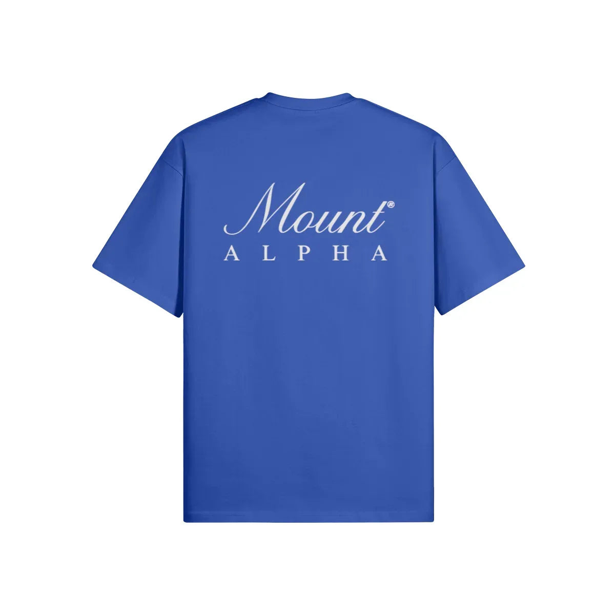 Super Heavyweight Oversized Unisex Tee - Cerulean Blue/White - Mount Alpha Clothing®