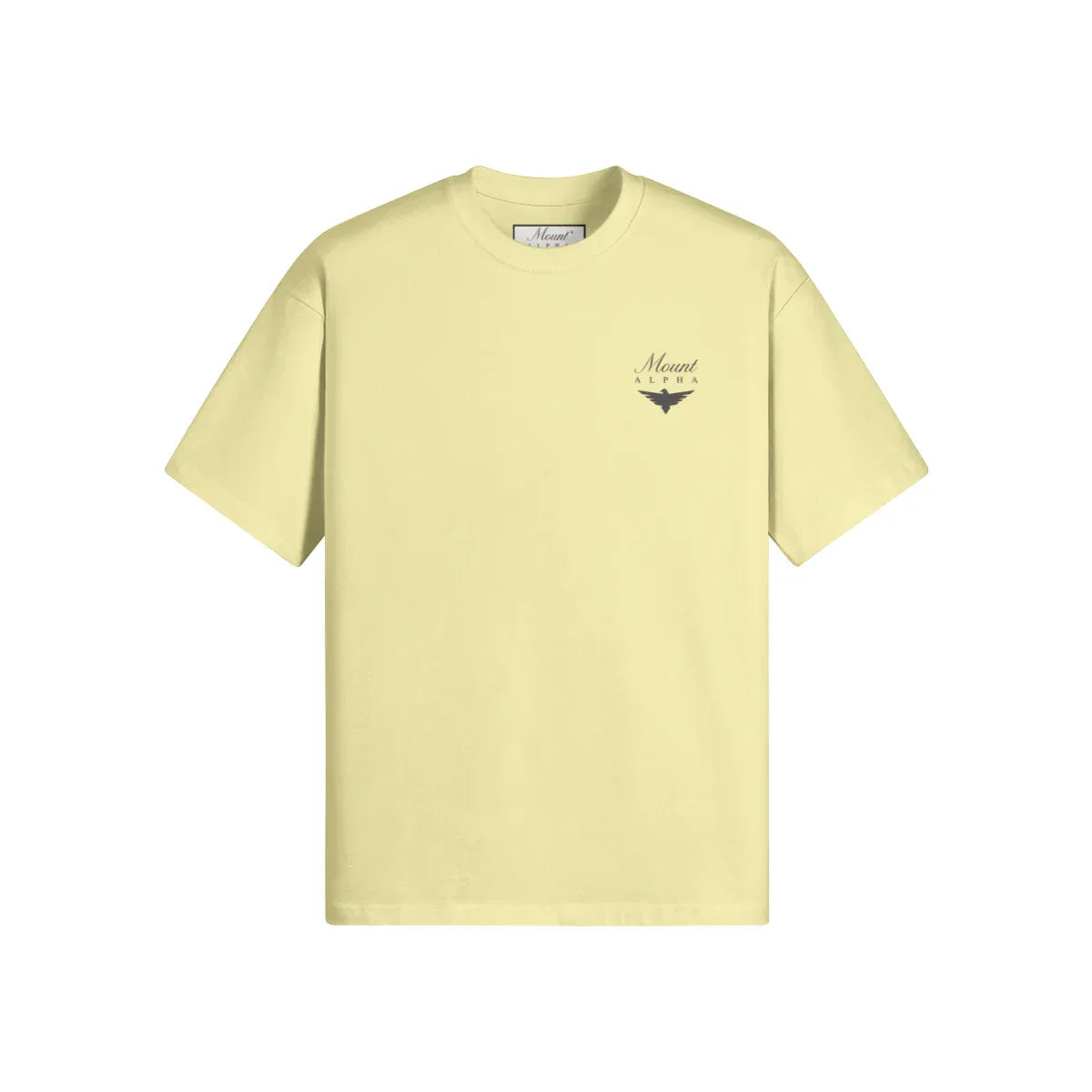 Super Heavyweight Oversized Unisex Tee - Pale Goldenrod/Black - Mount Alpha Clothing®