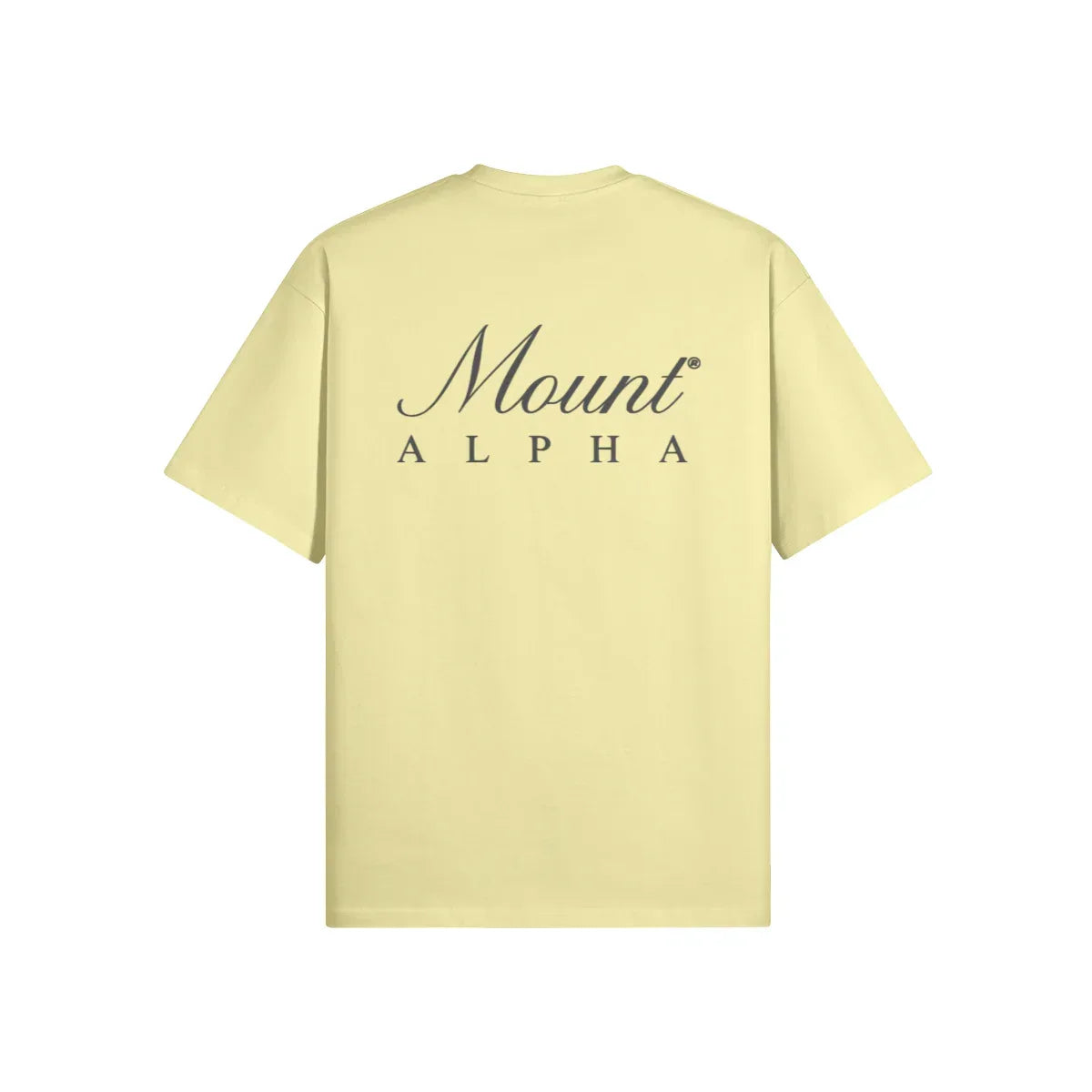 Super Heavyweight Oversized Unisex Tee - Pale Goldenrod/Black - Mount Alpha Clothing®