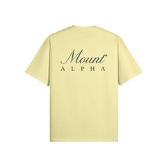 Super Heavyweight Oversized Unisex Tee - Pale Goldenrod/Black - Mount Alpha Clothing®