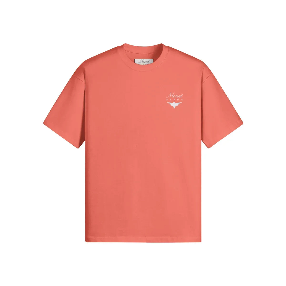 Super Heavyweight Oversized Unisex Tee - Salmon/White - Mount Alpha Clothing®