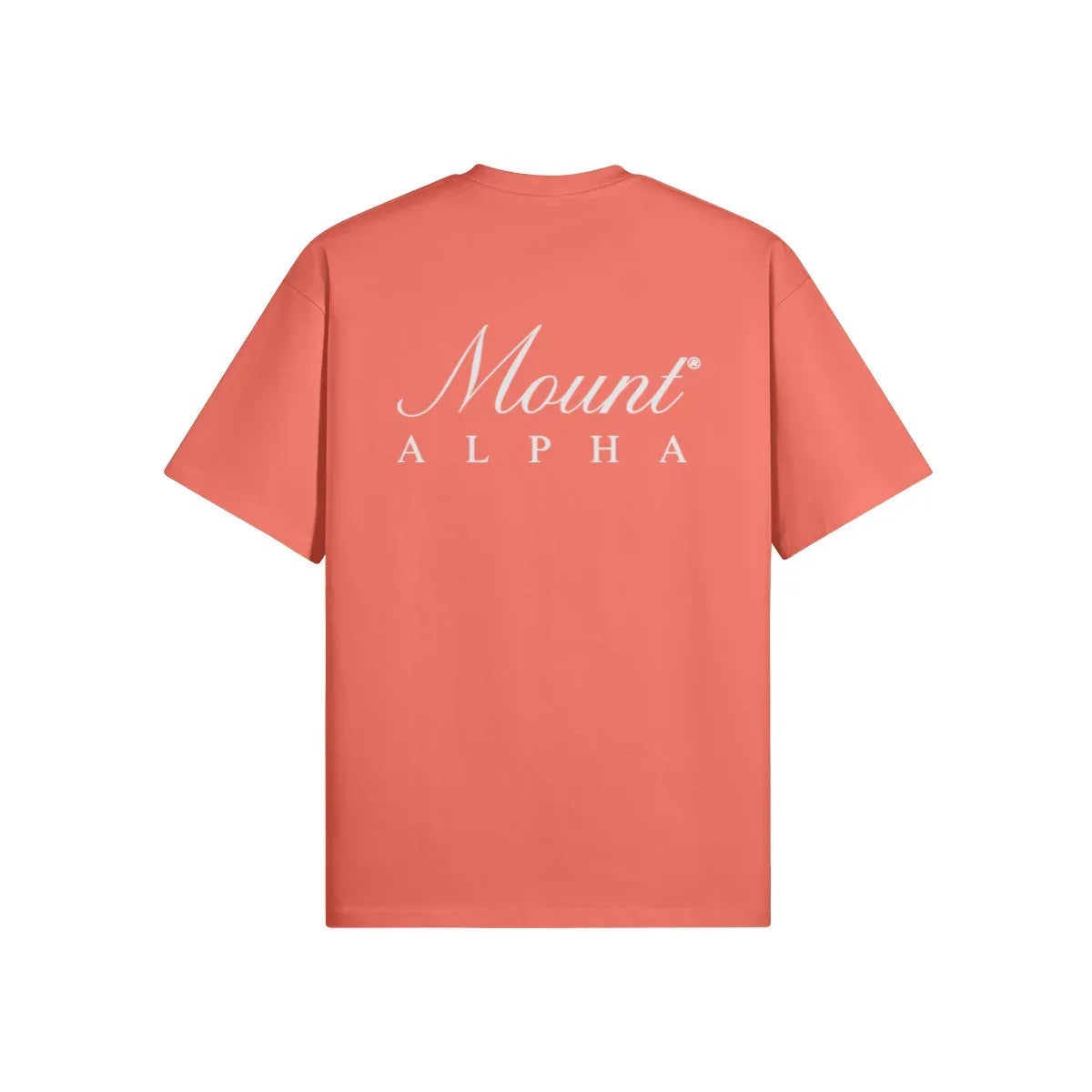 Super Heavyweight Oversized Unisex Tee - Salmon/White - Mount Alpha Clothing®