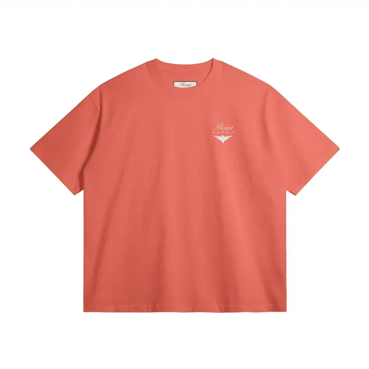 Super Heavyweight Oversized Unisex Tee - Salmon/White - Mount Alpha Clothing®