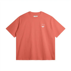 Super Heavyweight Oversized Unisex Tee - Salmon/White - Mount Alpha Clothing®