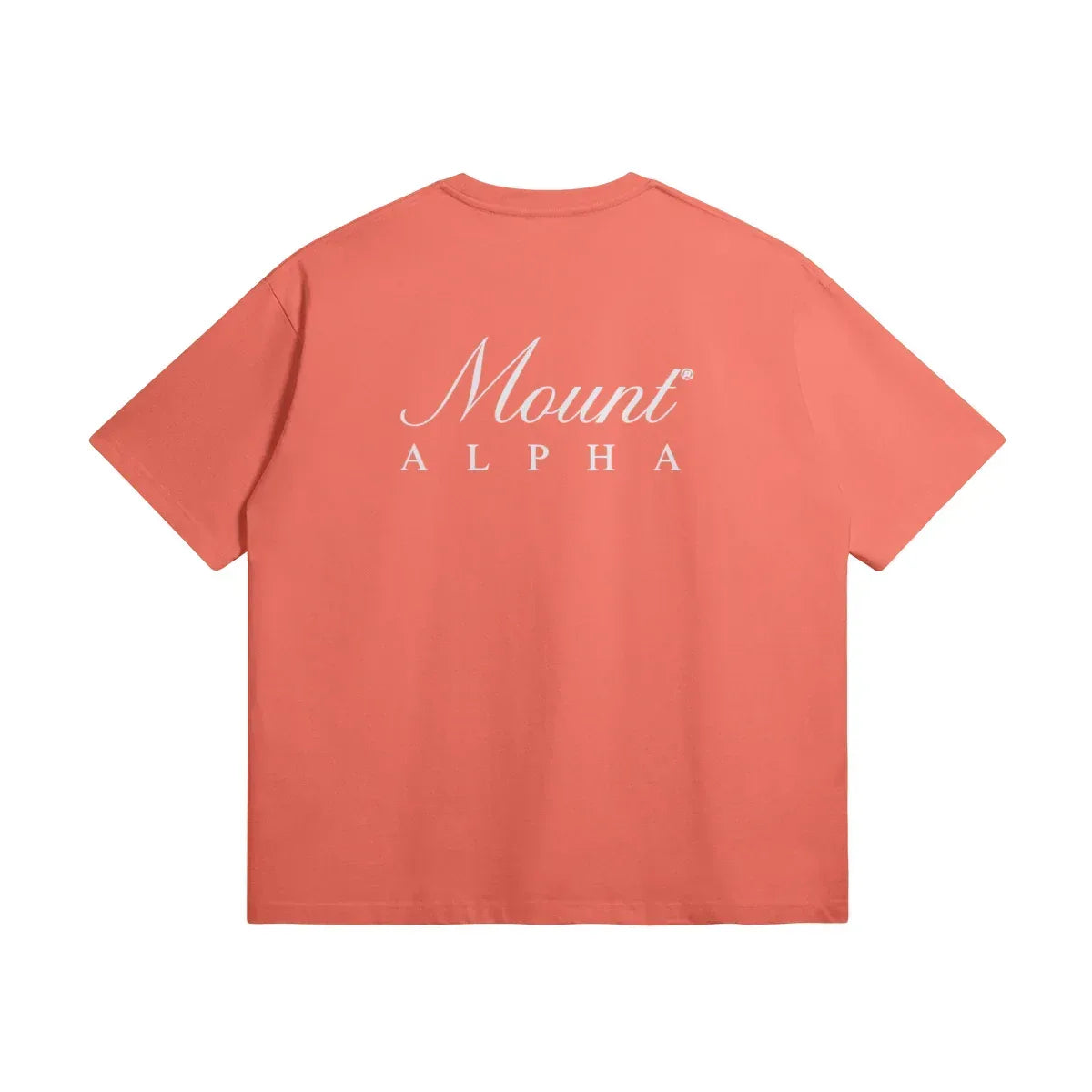 Super Heavyweight Oversized Unisex Tee - Salmon/White - Mount Alpha Clothing®
