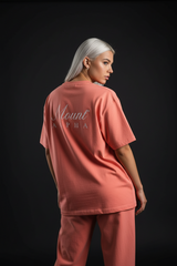 Super Heavyweight Oversized Unisex Tee - Salmon/White - Mount Alpha Clothing®