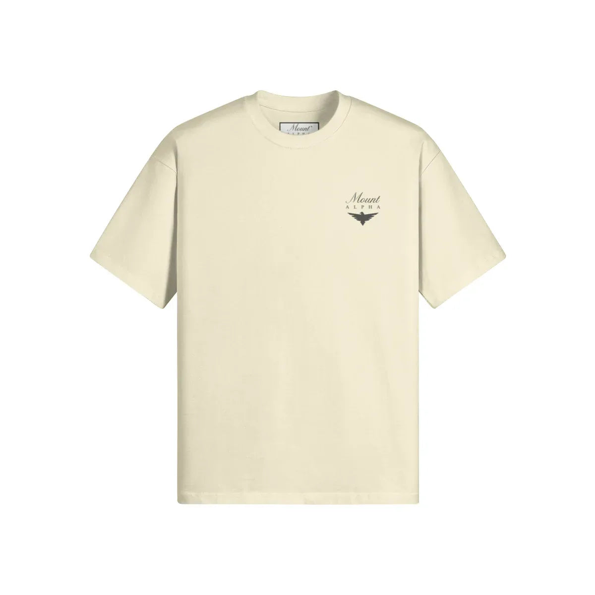 Super Heavyweight Oversized Unisex Tee - White Rock/Black - Mount Alpha Clothing®