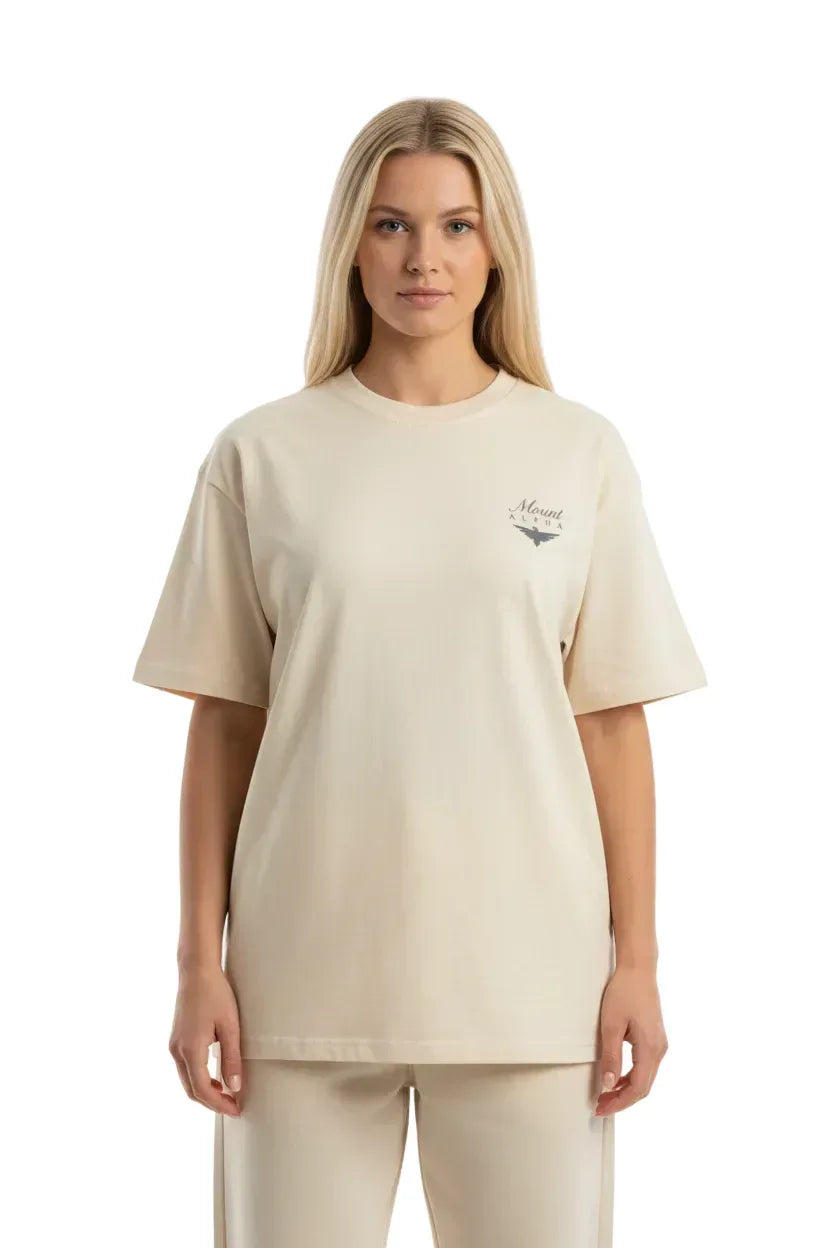 Super Heavyweight Oversized Unisex Tee - White Rock/Black - Mount Alpha Clothing®