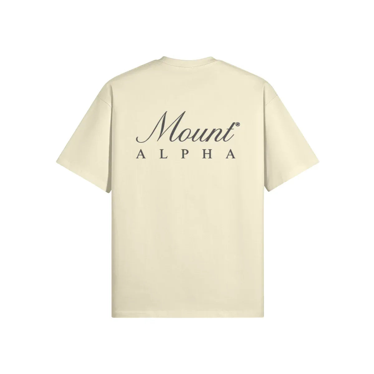 Super Heavyweight Oversized Unisex Tee - White Rock/Black - Mount Alpha Clothing®