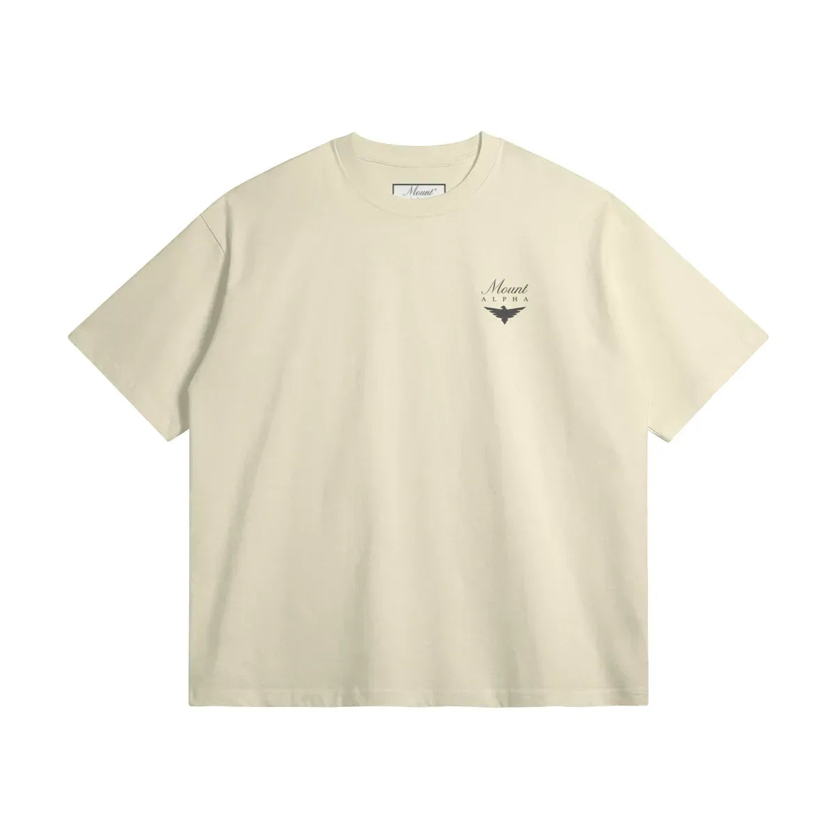 Super Heavyweight Oversized Unisex Tee - White Rock/Black - Mount Alpha Clothing®