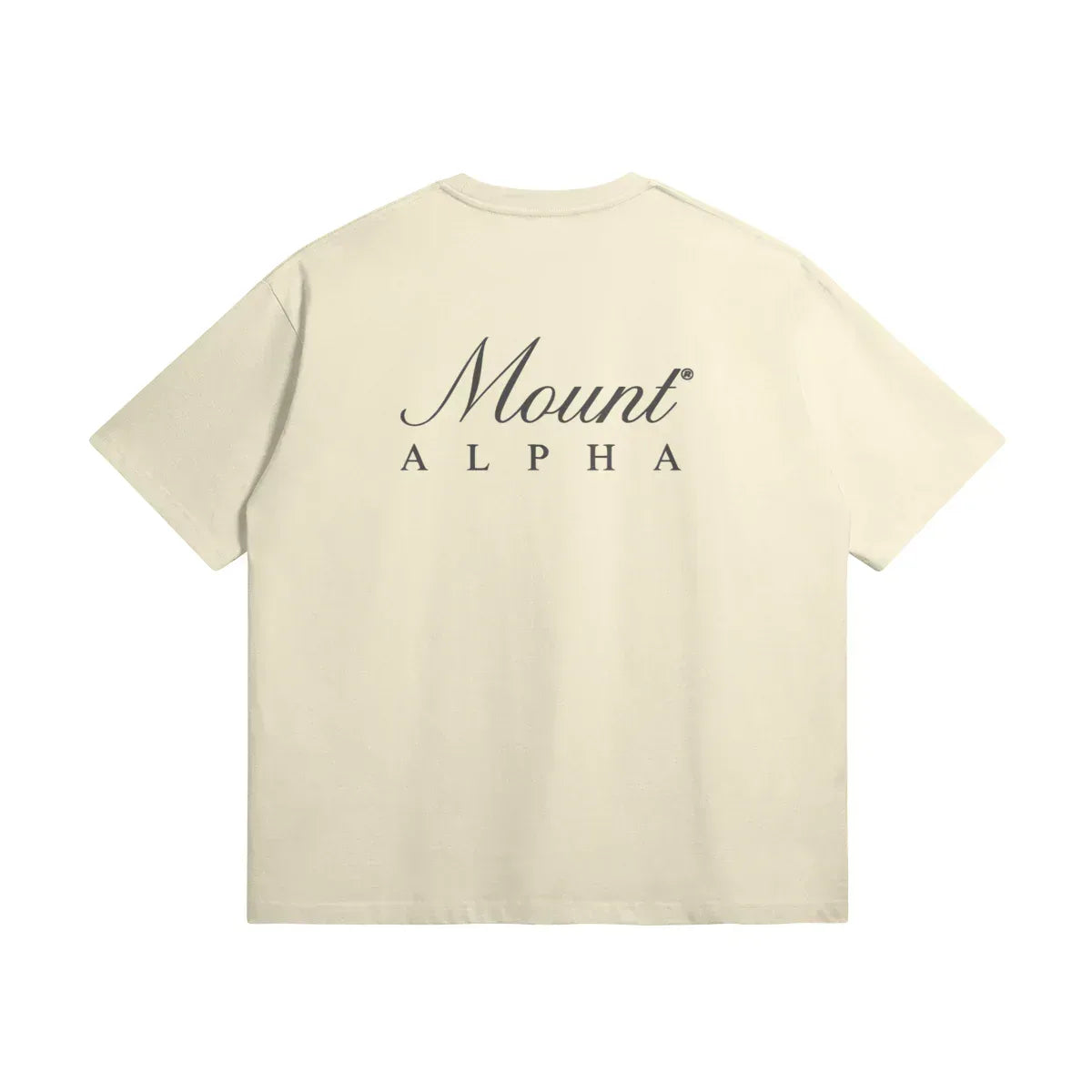 Super Heavyweight Oversized Unisex Tee - White Rock/Black - Mount Alpha Clothing®