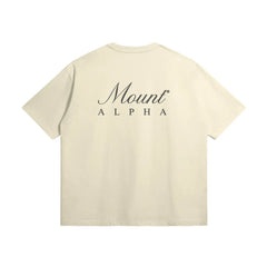 Super Heavyweight Oversized Unisex Tee - White Rock/Black - Mount Alpha Clothing®